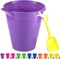 4E's Novelty 12 Pack Large Sand Bucket with Shovel – 9" Beach Bucket Set for Sand Castle Toys & Beach Essentials for Vacation